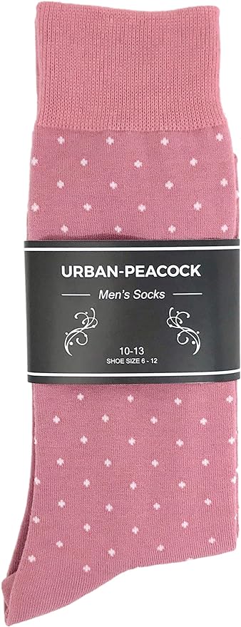 Black Label Men's Dress Socks in Dusty Rose Polka Dot Urban-Peacock Black Label Men's Dress Socks in Dusty Rose Polka Dot Urban-Peacock