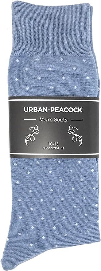 Black Label Men's Dress Socks in Dusty Blue Polka Dot Black Label Men's Dress Socks in Dusty Blue Polka Dot