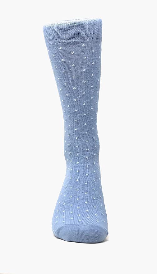 Black Label Men's Dress Socks in Dusty Blue Polka Dot Urban-Peacock Black Label Men's Dress Socks in Dusty Blue Polka Dot Urban-Peacock