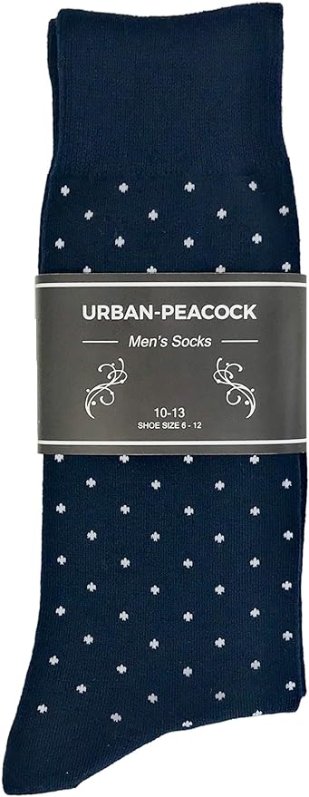Black Label Men's Dress Socks - Navy Blue Polka Dot Urban-Peacock Black Label Men's Dress Socks - Navy Blue Polka Dot Urban-Peacock