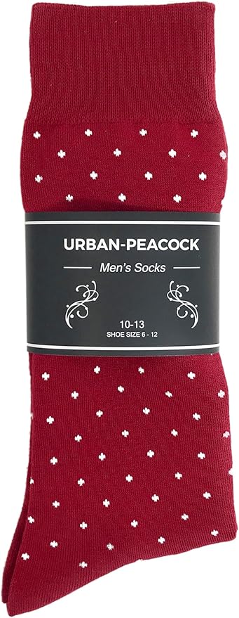Urban-Peacock Black Label Men's Dress Socks in Maroon Red with White P Urban-Peacock Black Label Men's Dress Socks in Maroon Red with White P