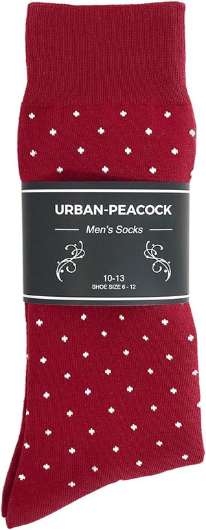 Urban-Peacock Black Label Men's Dress Socks in Maroon Red with White P Urban-Peacock Black Label Men's Dress Socks in Maroon Red with White P