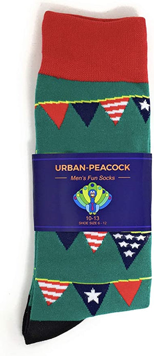 Men's Novelty Fun Crew Socks - Stars and Stripes
