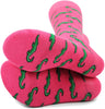 Men's Novelty Crew Socks - Alligators in Pink