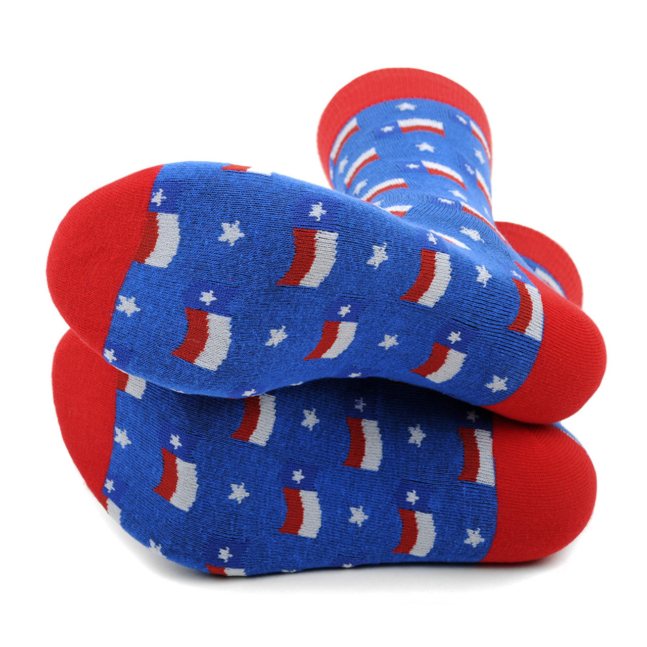 Men's Novelty Fun Crew Socks - Texas State Flag