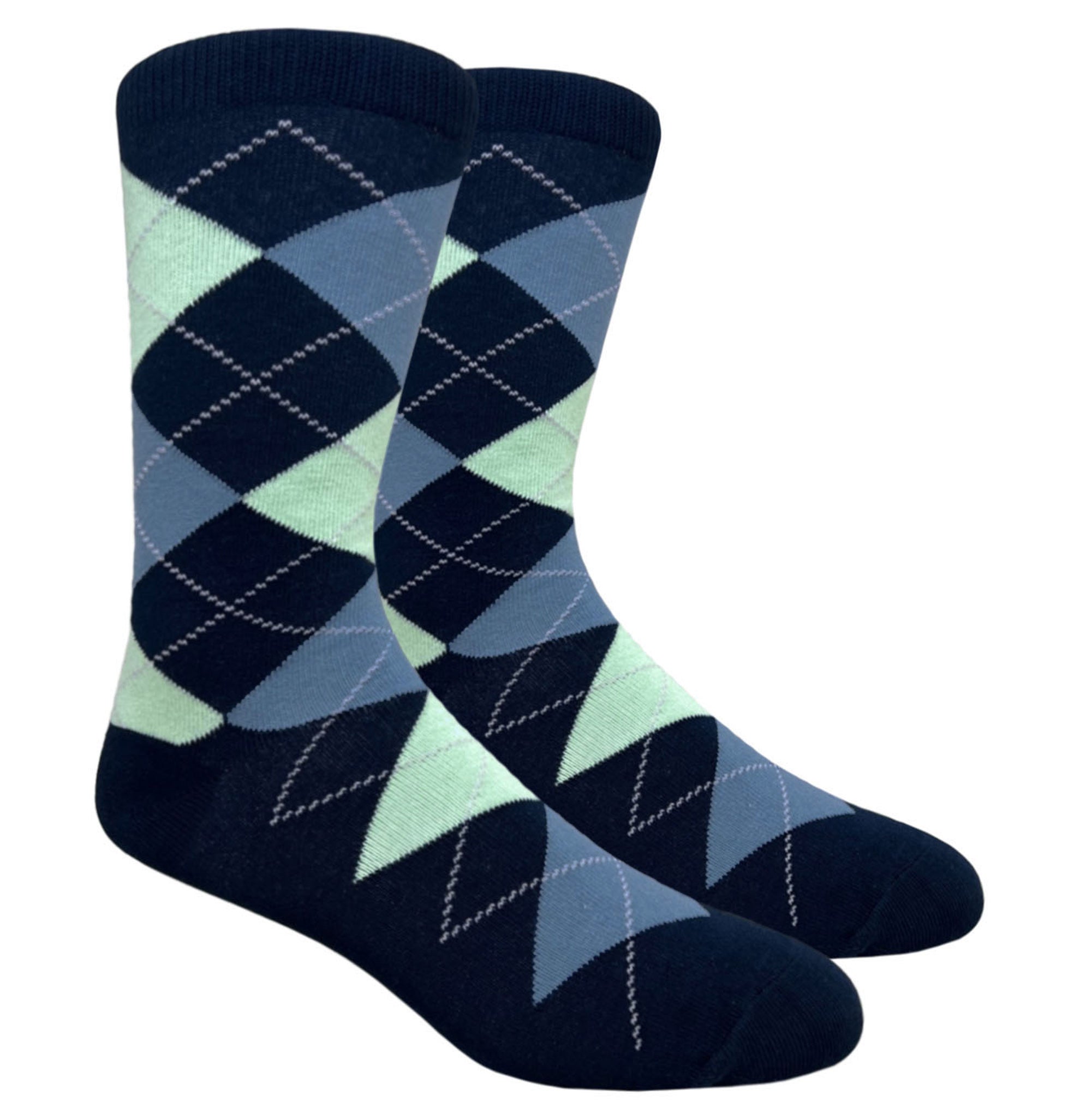 Black Label Men's Dress Socks - Argyle - Navy, Steel Blue and Mint Gre Urban-Peacock Black Label Men's Dress Socks - Argyle - Navy, Steel Blue and Mint Gre Urban-Peacock