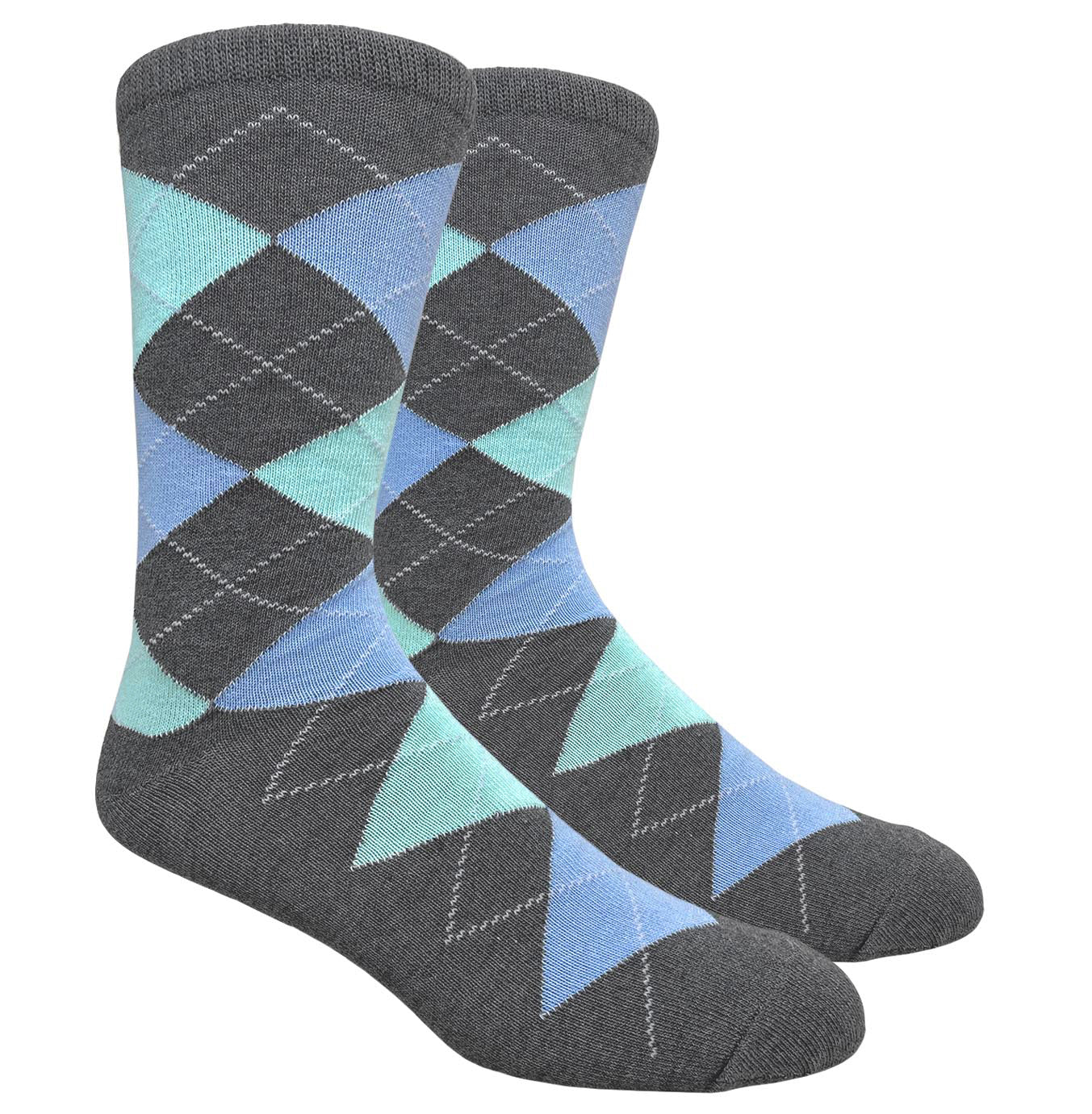 Black Label Men's Dress Socks - Argyle Pattern in Dark Gray, Celestial Urban-Peacock Black Label Men's Dress Socks - Argyle Pattern in Dark Gray, Celestial Urban-Peacock