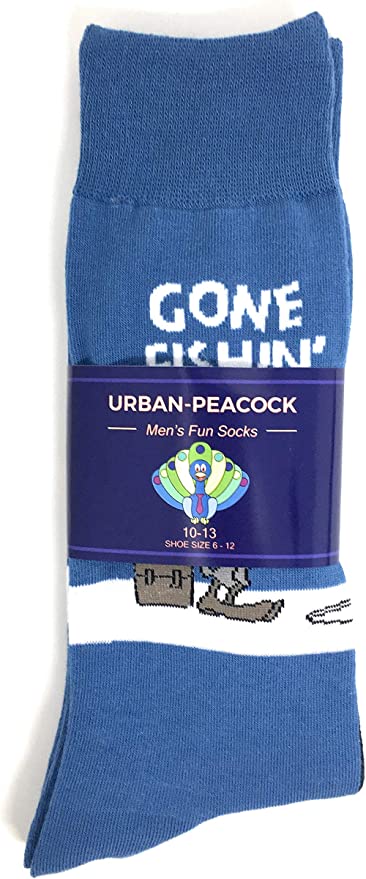 Men's Novelty Crew Socks - Fish - Gone Fishin'