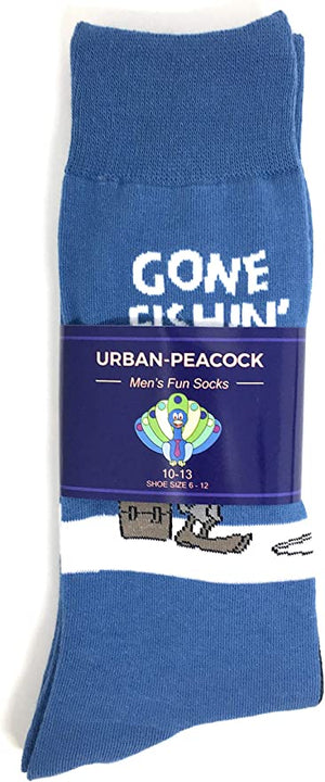 Men's Novelty Crew Socks - Fish - Gone Fishin'