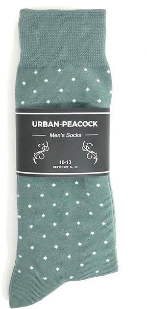 sage green dress socks Black Label Men's Dress Socks in Sage Eucalyptus Green Polka Dot –  Urban-Peacock main image 1