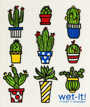 Swedish Treasures Wet-it! Dishcloth & Cleaning Cloth - 2 pack: Cactus