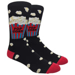 Men's Novelty Crew Socks - Popcorn Time