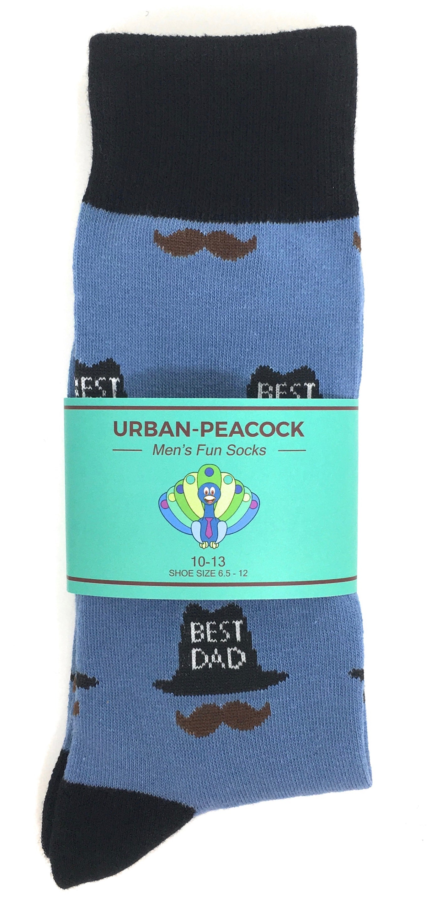 Men's Novelty Crew Socks - Best Dad - Blue