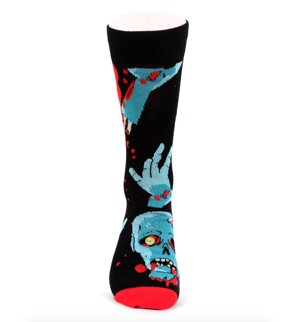 Urban-Peacock Men's Halloween Novelty Socks - Zombie - Black