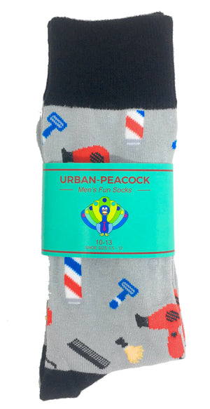 Urban-Peacock Men's Novelty Crew Socks - Barber Shop