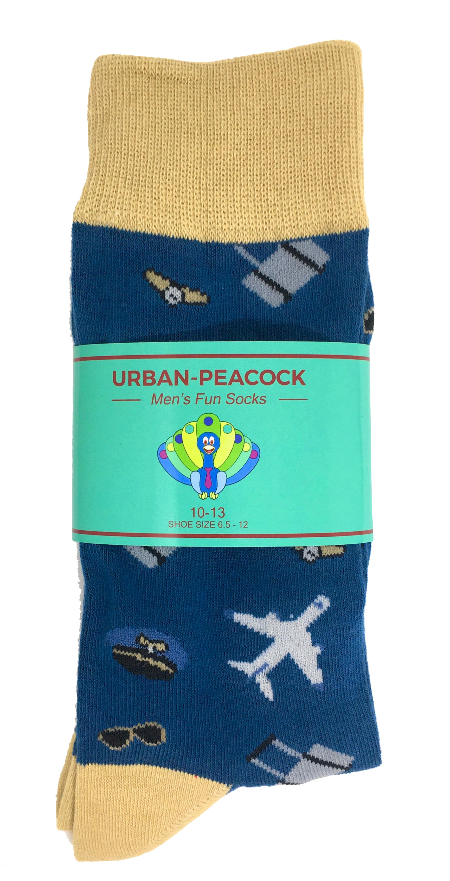 Urban-Peacock Men's Novelty Crew Socks - Airline Pilot