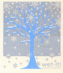 Swedish Treasures Wet-it! Dishcloth & Cleaning Cloth - Winter Tree Blue