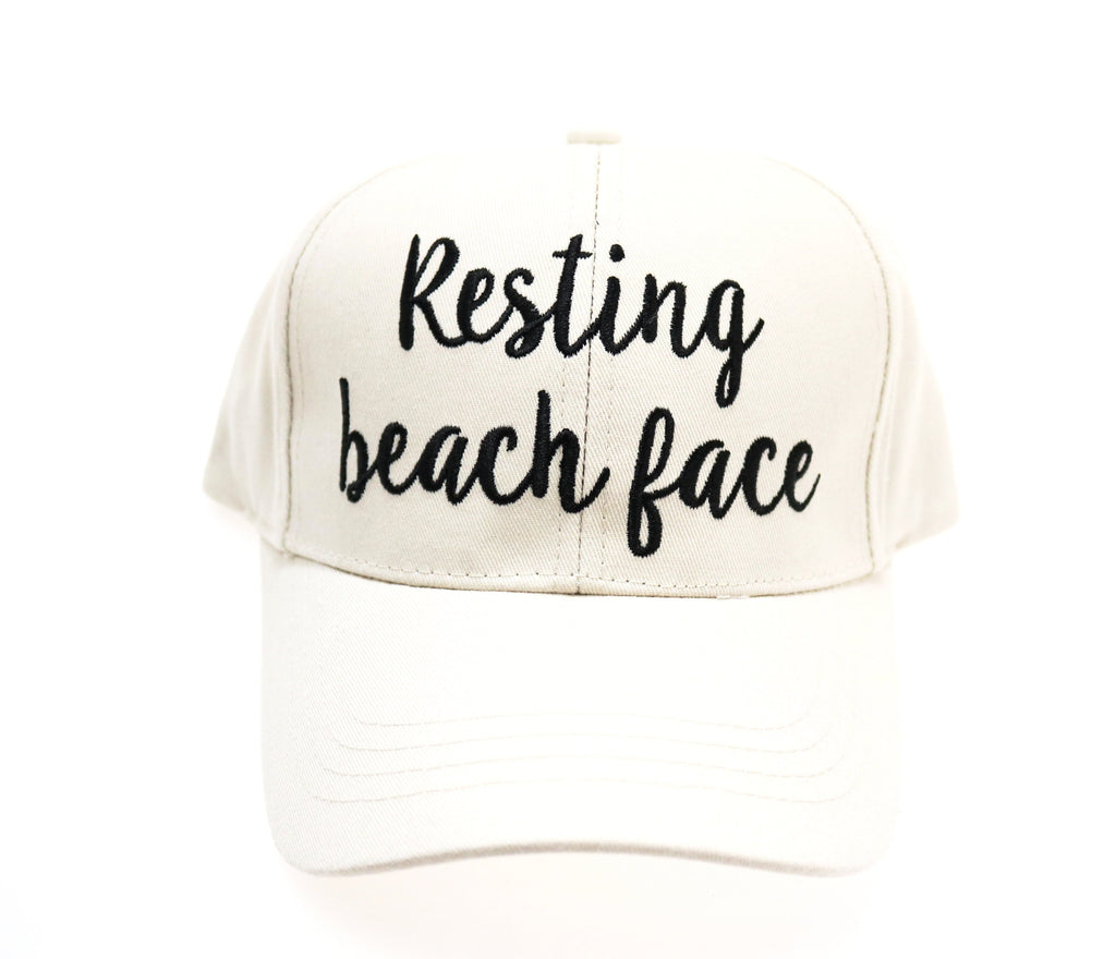 CC Ball Cap - Resting Beach Face Embroidered